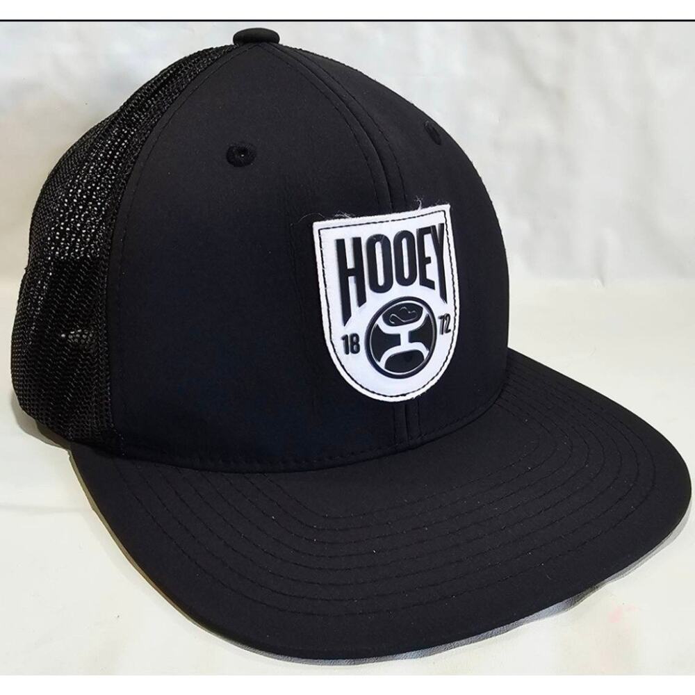 Hooey Bronx Logo Patch Trucker Black Mesh Snapback Adjustable Western Cowboy Wea
